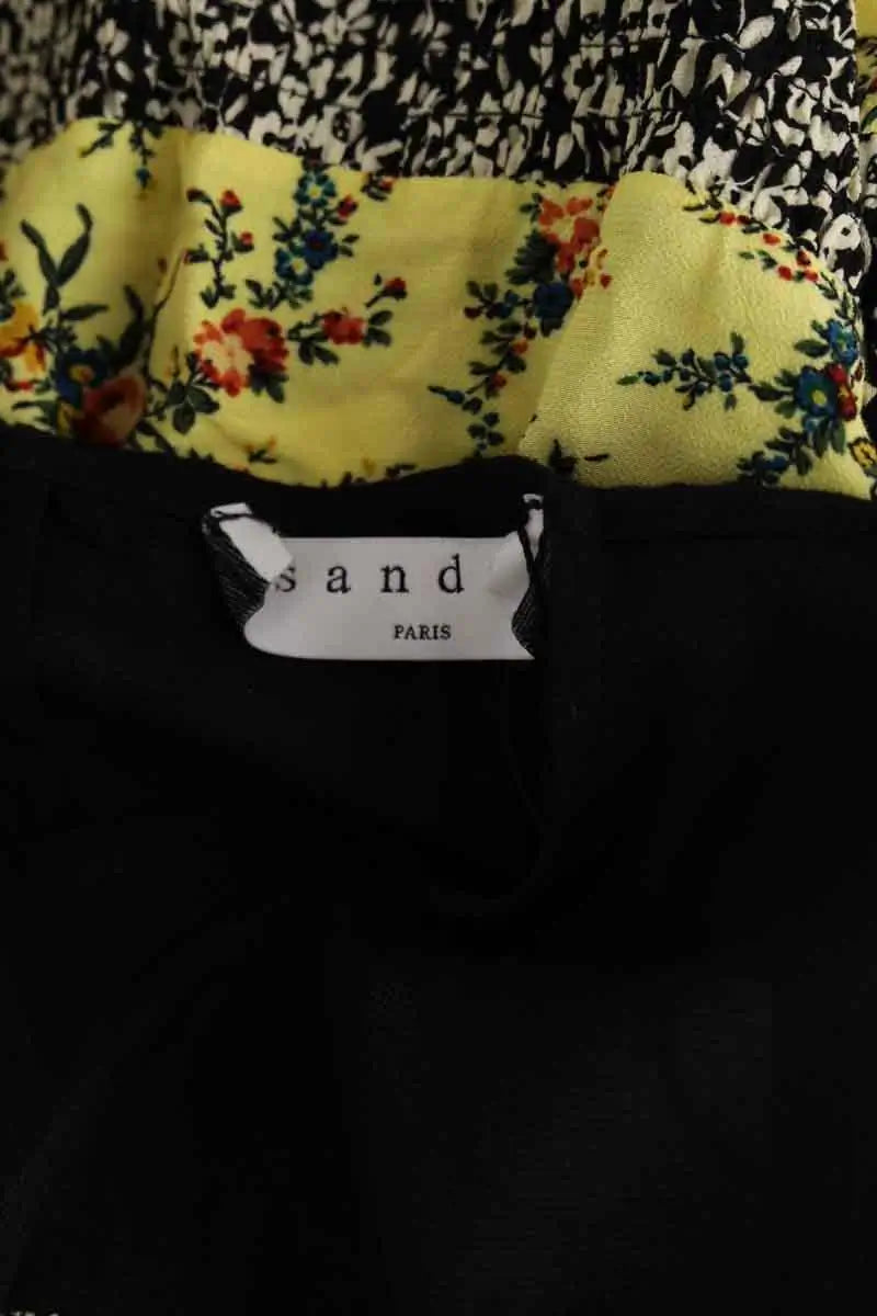 Top sans manche Sandro Jaune en Viscose