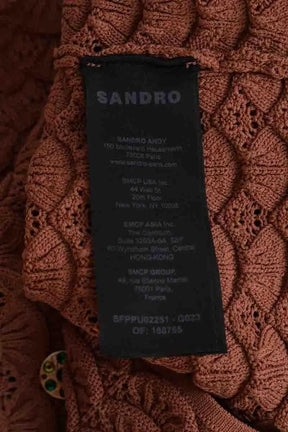 Top sans manche Sandro Marron en Viscose