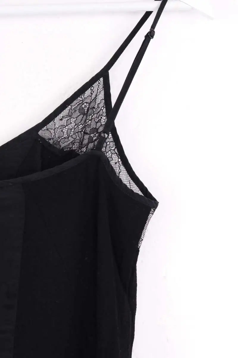 Top sans manche Sandro Noir en Soie