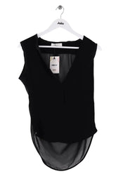 Top sans manche Sandro Noir en Synthétique, taille S - Seconde Main