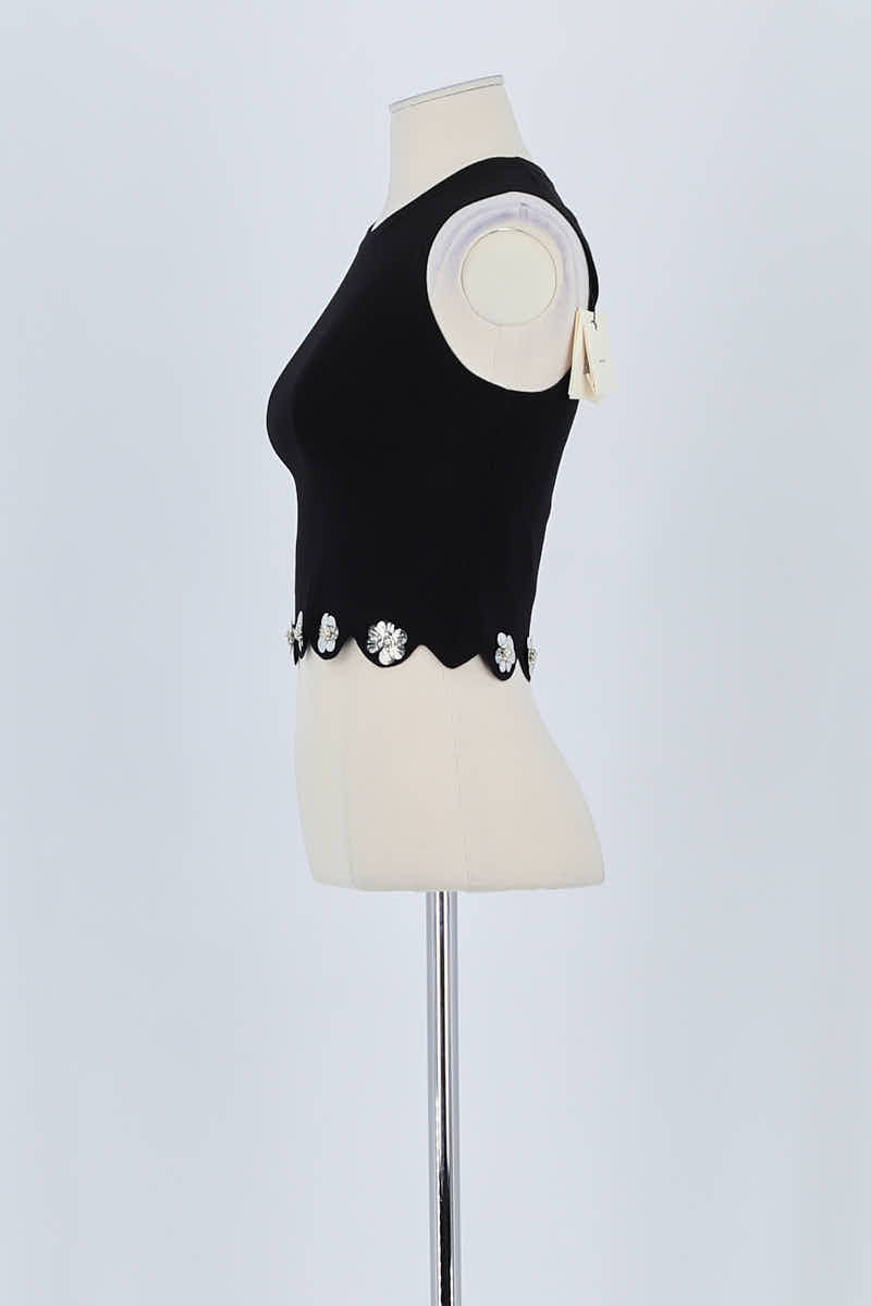 Top sans manche Sandro Noir en Viscose