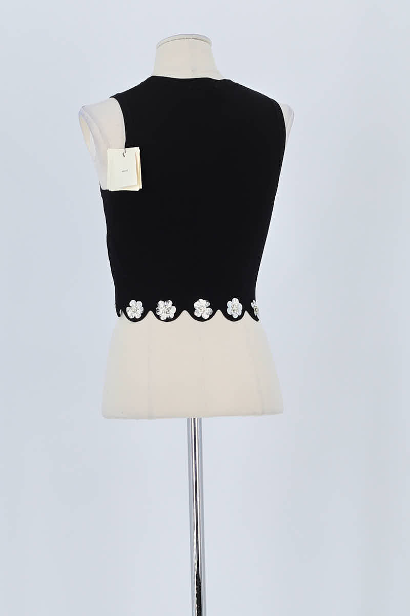 Top sans manche Sandro Noir en Viscose