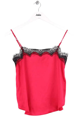 Top sans manche Sandro Rouge en Soie, taille S - Seconde Main
