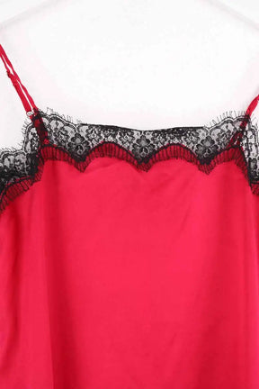 Top sans manche Sandro Rouge en Soie