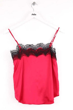 Top sans manche Sandro Rouge en Soie