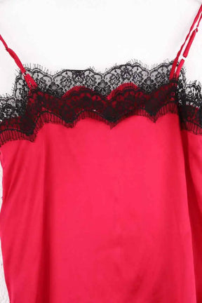 Top sans manche Sandro Rouge en Soie