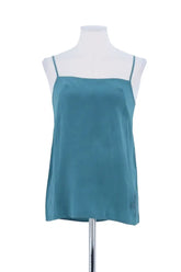 Top sans manche Sandro Vert en Soie, taille S - Seconde Main