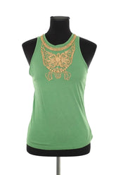 Top sans manche See By Chloé Vert en Coton, taille L - Seconde Main