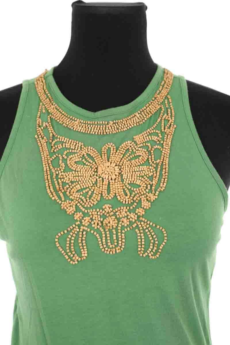 Top sans manche See By Chloé Vert en Coton