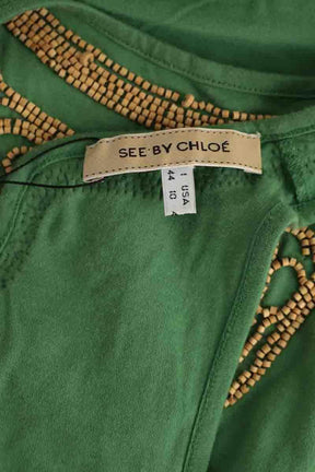 Top sans manche See By Chloé Vert en Coton