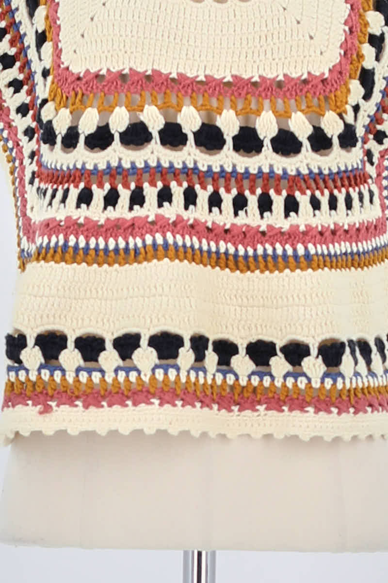 Top sans manche Sessun Beige en Coton