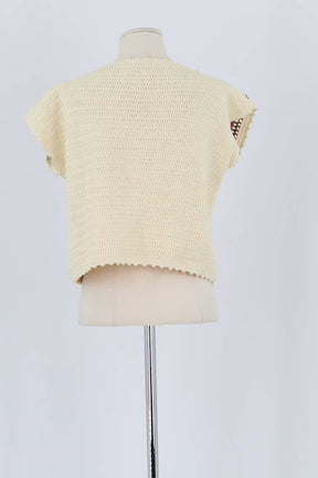 Top sans manche Sessun Beige en Coton