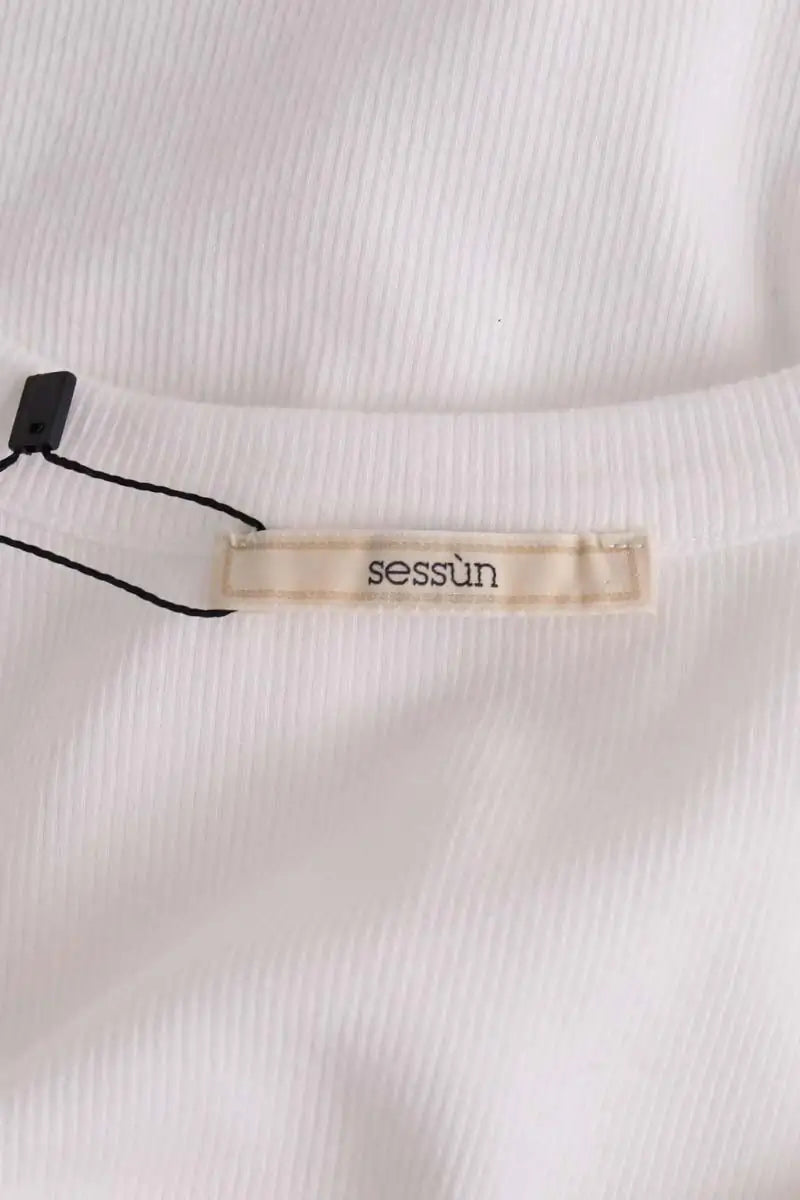Top sans manche Sessun Blanc en Coton