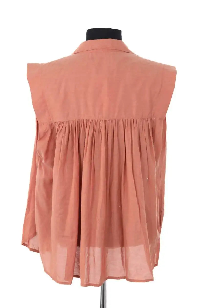 Top sans manche Sessun Camel en Coton