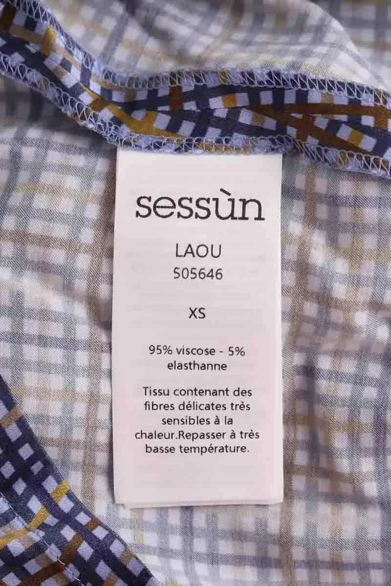 Top sans manche Sessun Laou Bleu en Viscose
