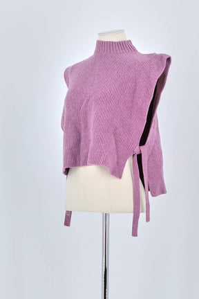 Top sans manche Sessun Rose en Laine
