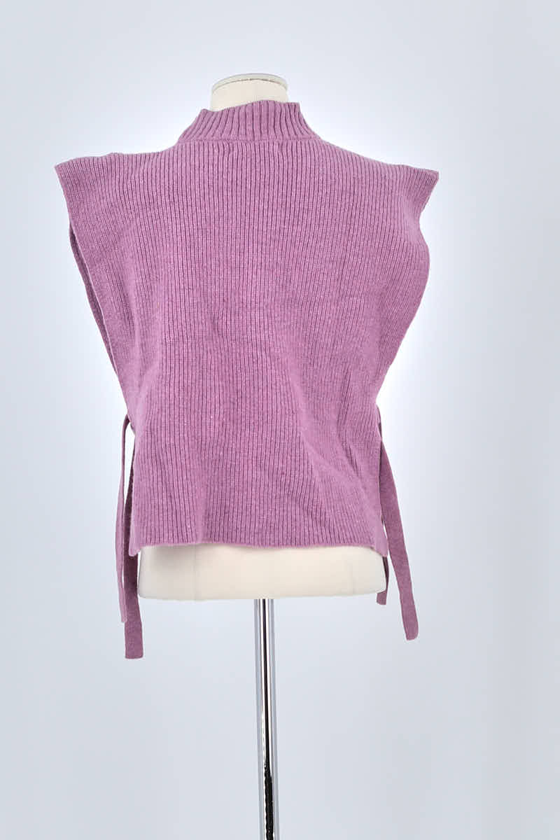 Top sans manche Sessun Rose en Laine