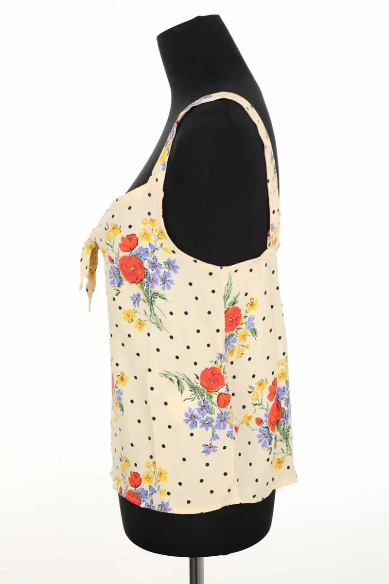 Top sans manche Sézane Beige en Viscose
