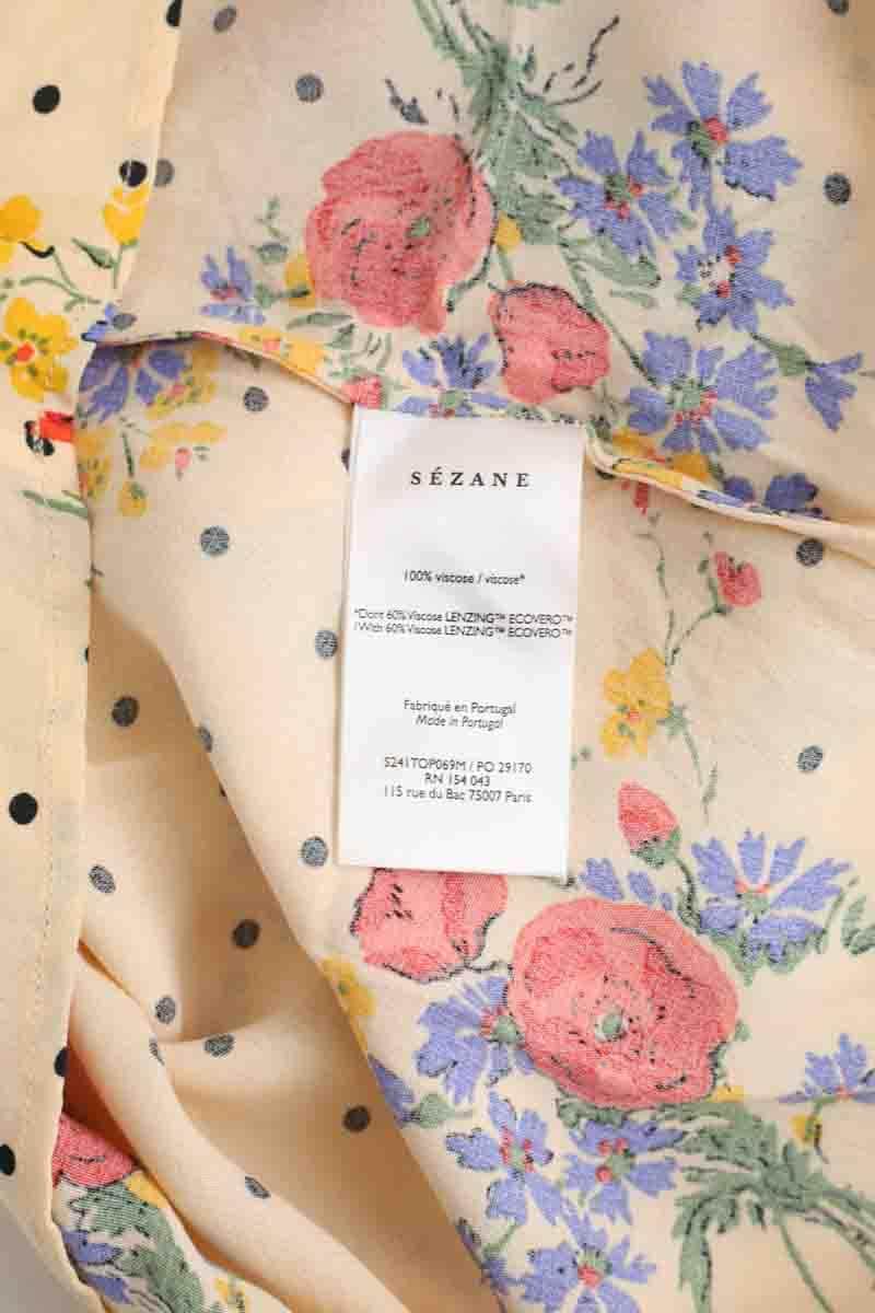 Top sans manche Sézane Beige en Viscose
