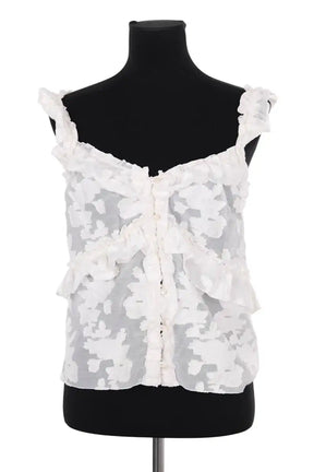 Top sans manche Sézane Blanc en Coton, taille S - Seconde Main