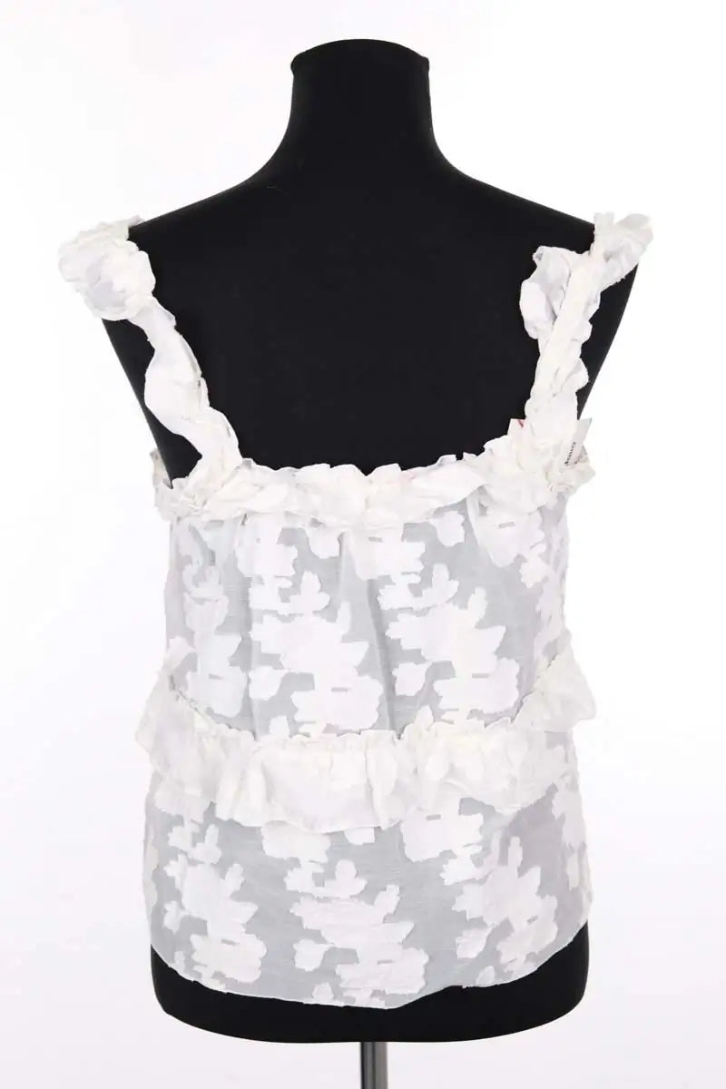 Top sans manche Sézane Blanc en Coton