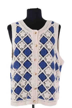 Top sans manche Sézane Blanc en Coton, taille XL - Seconde Main