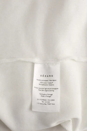 Top sans manche Sézane Blanc en Coton