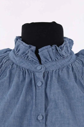 Top sans manche Sézane Bleu en Coton