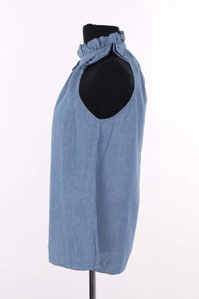 Top sans manche Sézane Bleu en Coton
