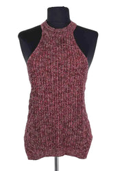 Top sans manche Sézane Bordeaux en Viscose, taille XS - Seconde Main