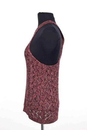 Top sans manche Sézane Bordeaux en Viscose