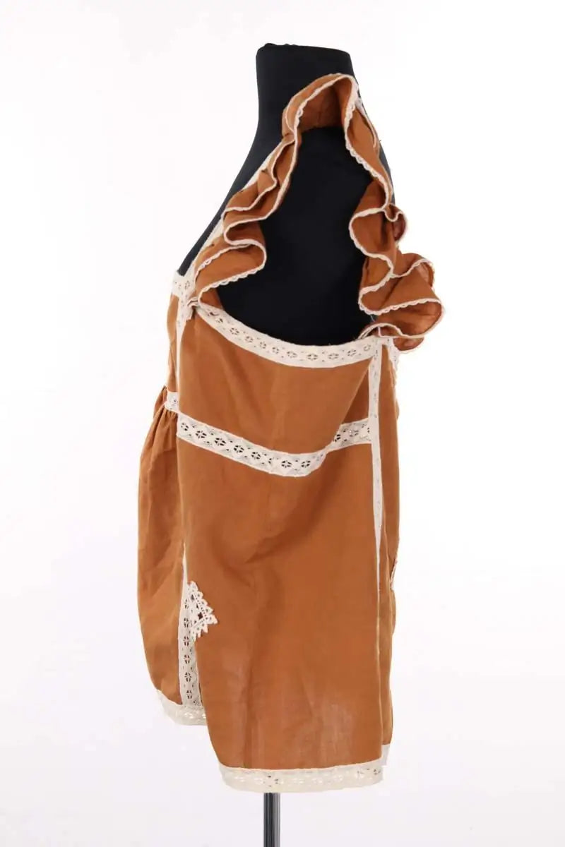Top sans manche Sézane Camel en Coton