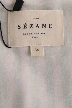 Top sans manche Sézane Ecru en Lin