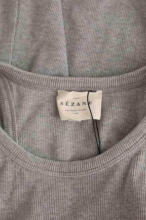 Top sans manche Sézane Gris en Coton
