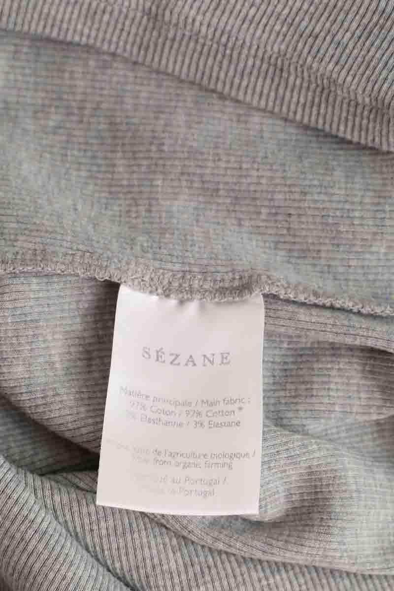 Top sans manche Sézane Gris en Coton