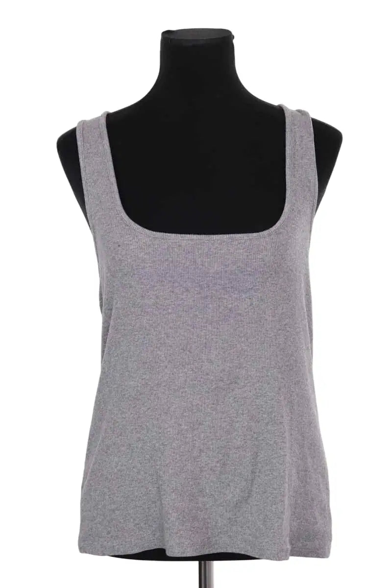 Top sans manche Sézane Gris en Coton, taille XXL - Seconde Main