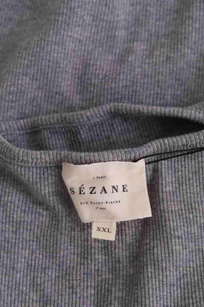 Top sans manche Sézane Gris en Coton