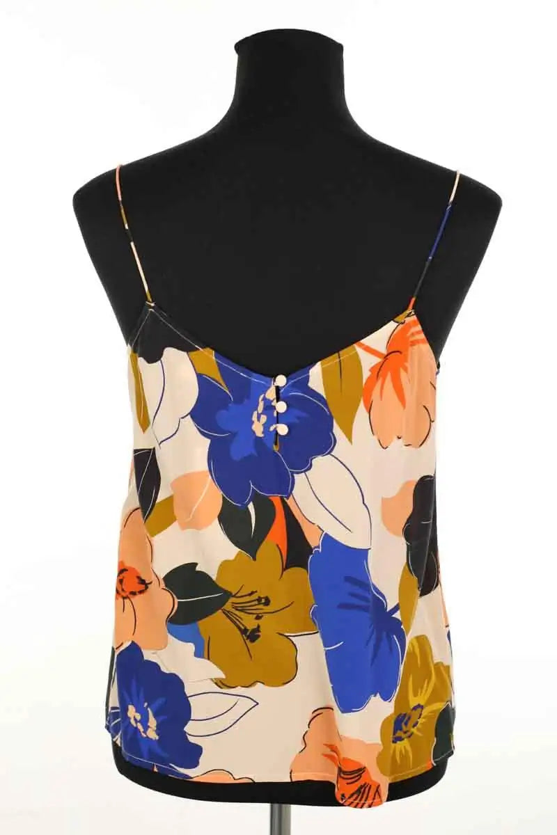 Top sans manche Sézane Multicolore en Soie