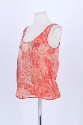 Top sans manche Sézane Rouge en Coton