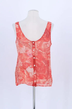 Top sans manche Sézane Rouge en Coton