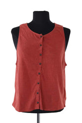 Top sans manche Sézane Rouge en Coton, taille XXL - Seconde Main