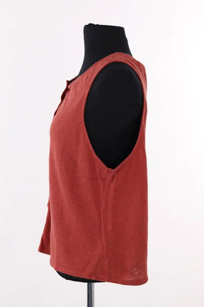 Top sans manche Sézane Rouge en Coton