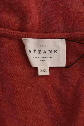 Top sans manche Sézane Rouge en Coton