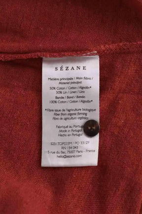 Top sans manche Sézane Rouge en Coton
