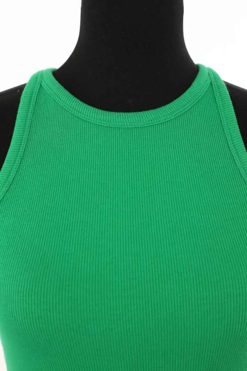 Top sans manche Sézane Vert en Coton