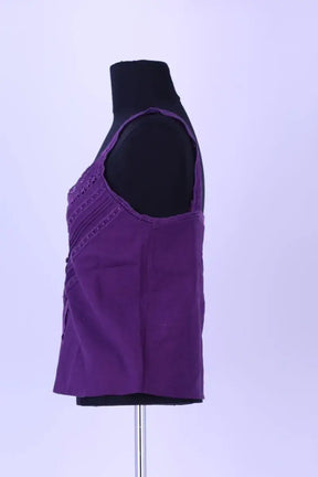 Top sans manche Sézane Violet en Lin