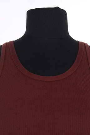 Top sans manche Soeur Bordeaux en Coton