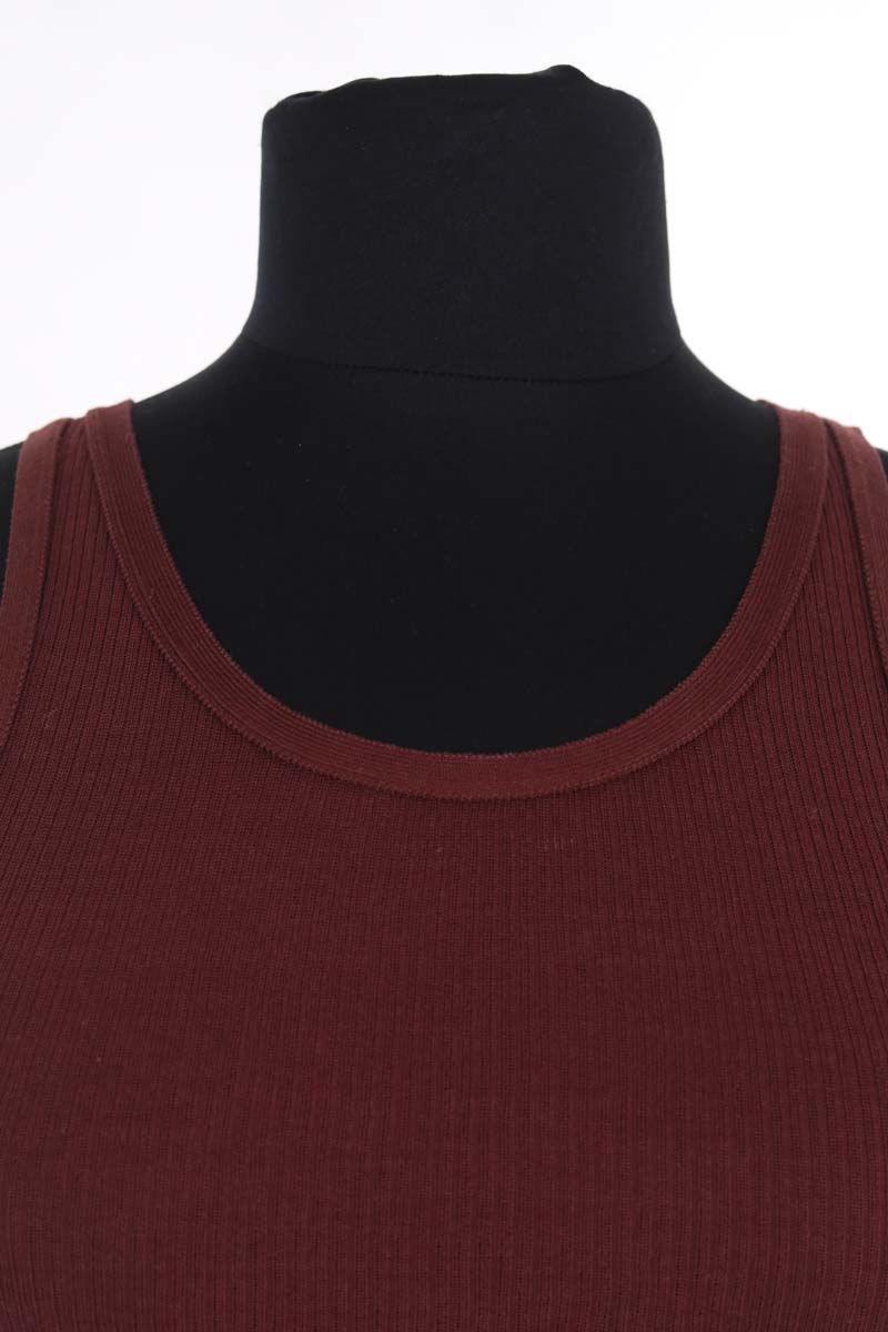 Top sans manche Soeur Bordeaux en Coton