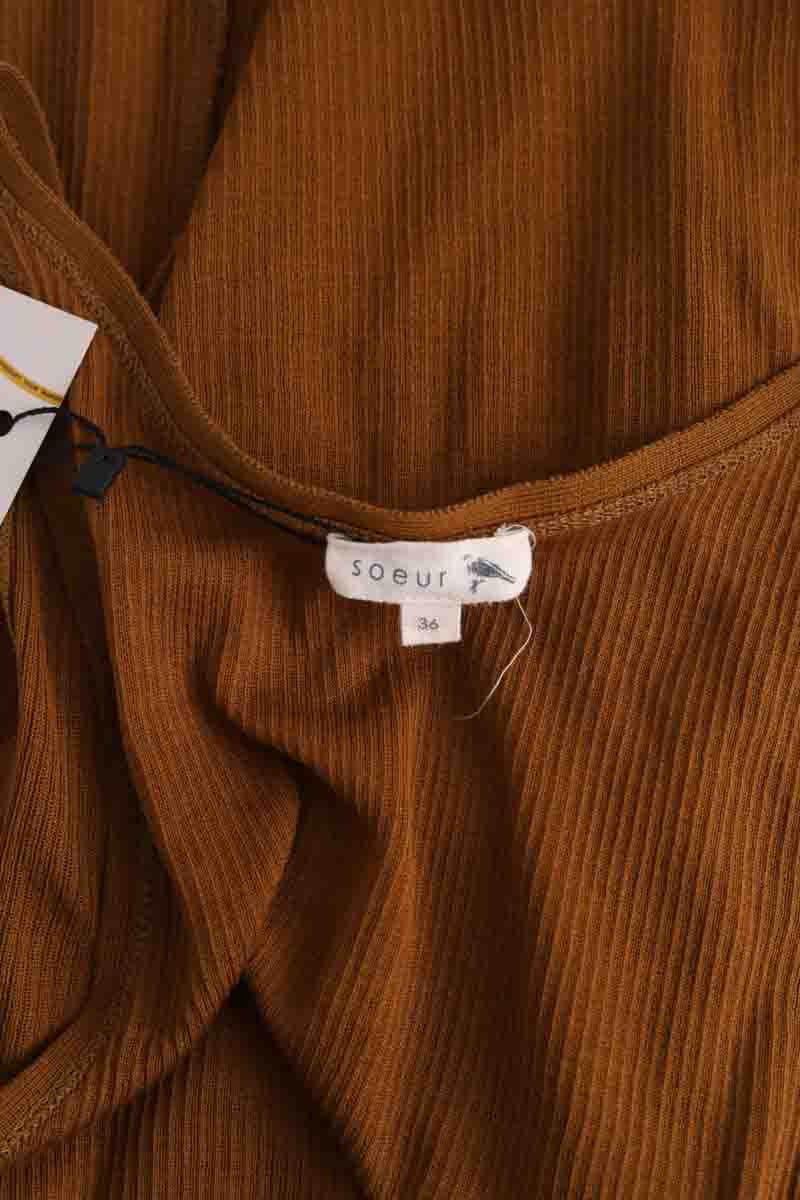 Top sans manche Soeur Camel en Coton
