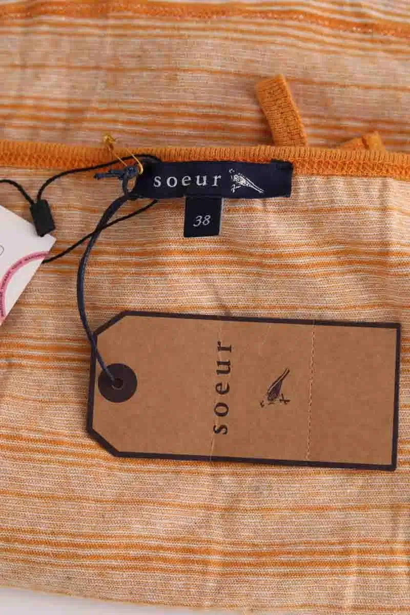 Top sans manche Soeur Orange en Coton